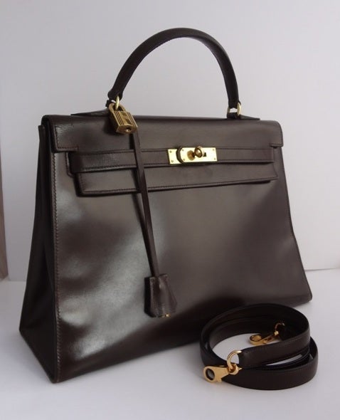 Hermes Kelly 32 handbag brown box 3