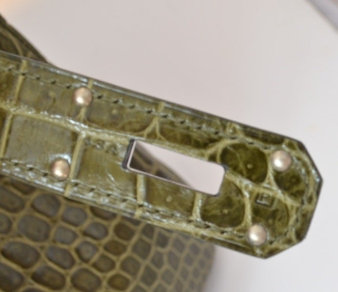 Hermès Birkin Shoulder 42 Vert Veronese Crocodile Porosus 3