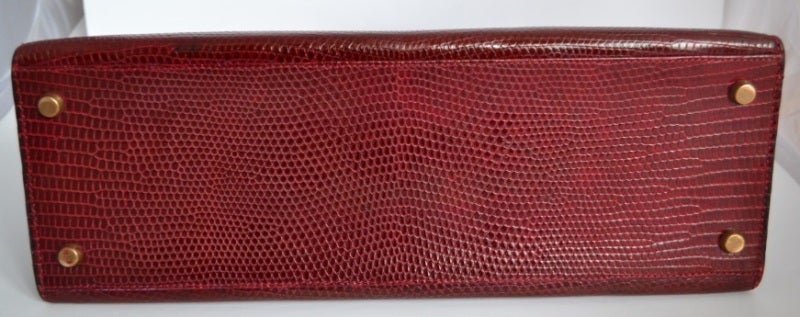 Women's Hermes Kelly 32 Lizard Rouge H