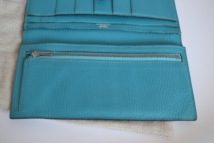 Hermes Bearn wallet Turquoise 1