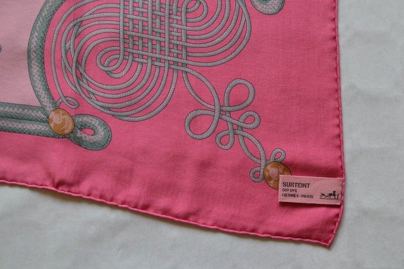 Pink Hermes scarf Brandebourgs