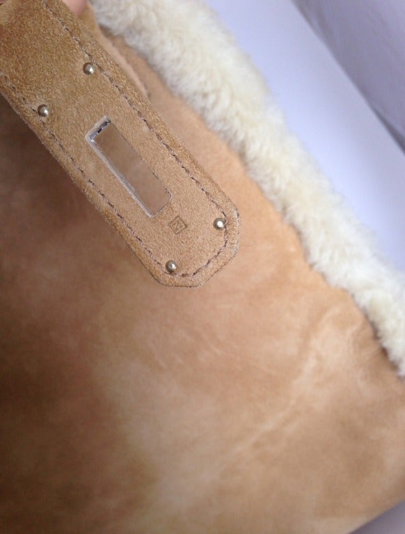 Exceptionnel velours Kelly 40 Teddy d'Hermès 1