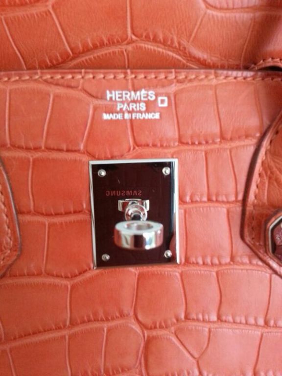 Hermès Birkin 30 Alligator matte-Orange Sanguine 3