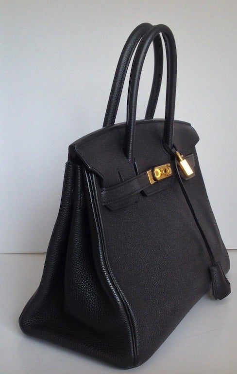 Hermes Birkin 30 Togo black Gold hardware In Excellent Condition In Paris, FR