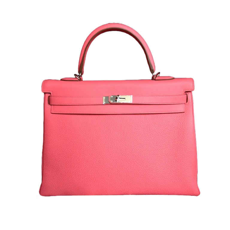 Hermes Kelly 35 Rose Lipstick phdw