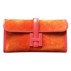 Hermes Kelly Pochette Lizard 1B Ombré SHW Stamp D