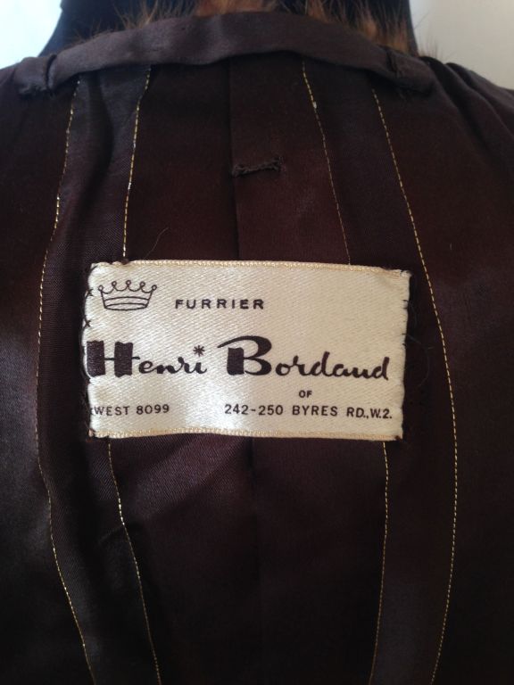 Henri Bordand Sable Fur coat For Sale 2