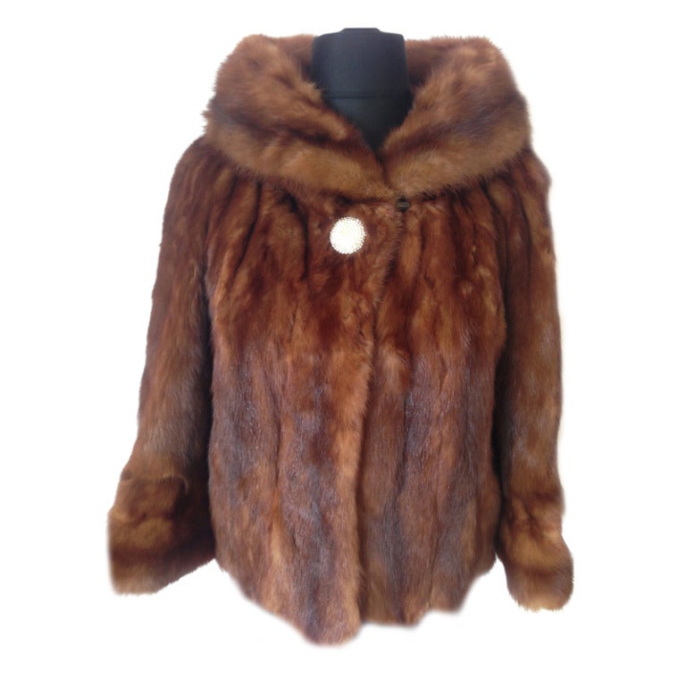 Henri Bordand Sable Fur coat For Sale