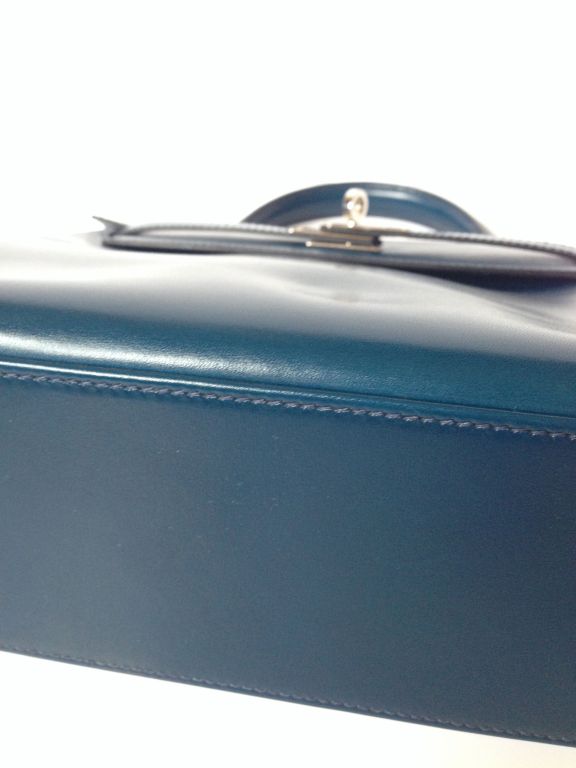 Hermès Kelly 25 Bleu Abysse Box Kalbsleder Box Kalbsleder Bleu Abysse Damen
