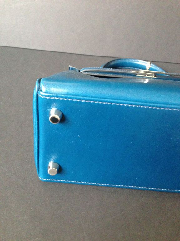 Hermès Kelly 25 Bleu Abysse Box Kalbsleder Box Kalbsleder Bleu Abysse 4