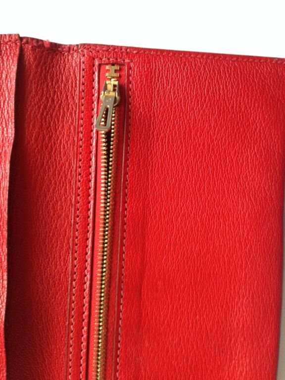 Hermes Bearn wallet Lizard Red 1