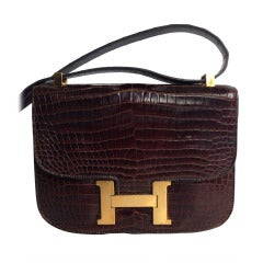 Vintage Hermes Constance 23 Crocodile Porosus