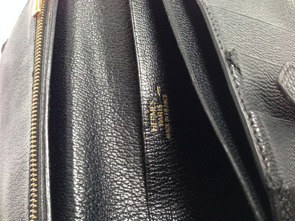 Hermes Bearn wallet black Lizard 2