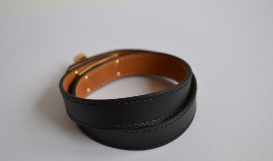 Hermes Kelly bracelet Double Tour gold hardware In New Condition In Paris, FR