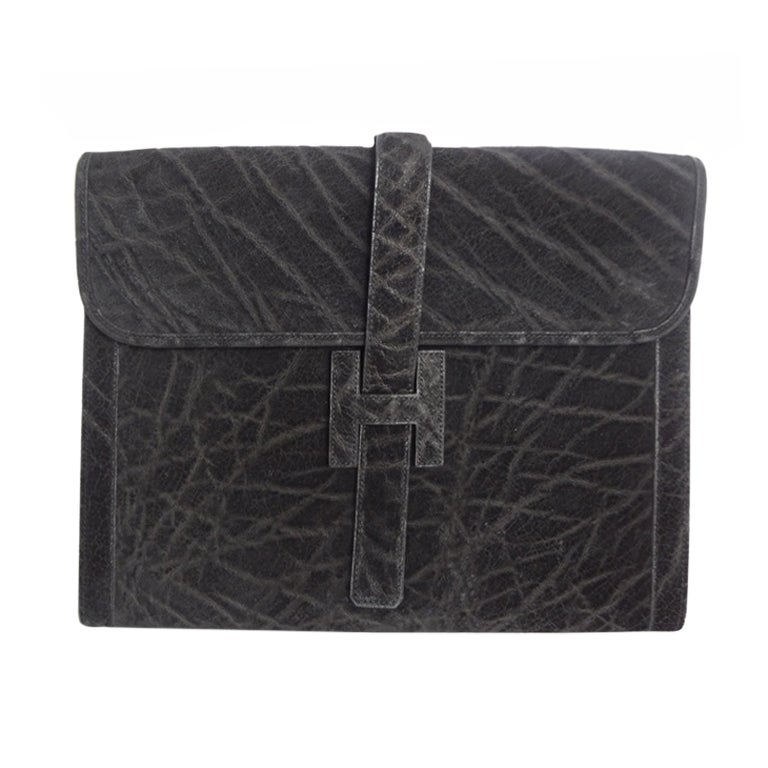 Extraordinary Hermes Elephant Pochette Maxi Jige