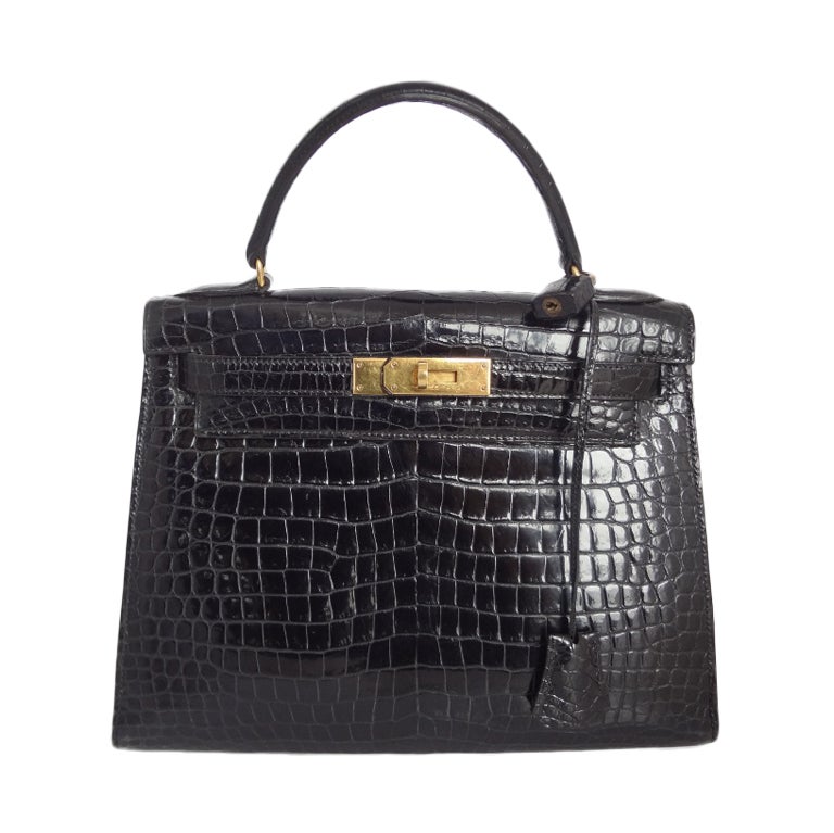 hermes kelly exotic crocodile leather 35mm with gold hardware