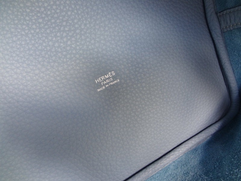 Women's Hermes Picotin MM Bleu Lin. Taurillon Clemence