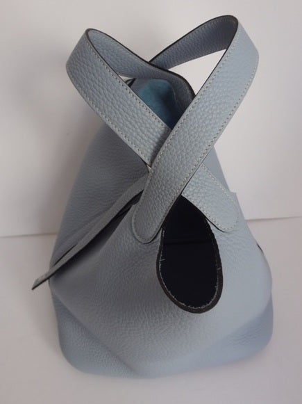 Hermes Picotin MM Bleu Lin. Taurillon Clemence at 1stdibs