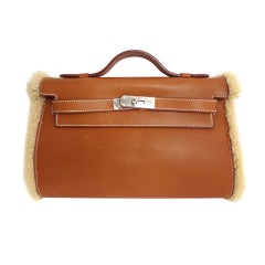 Collector Hermes Kelly Teddy Plush Muff & Pochette