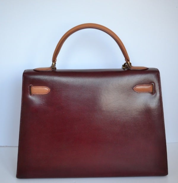 Hermes Kelly 32 Tricolore In Excellent Condition In Paris, FR