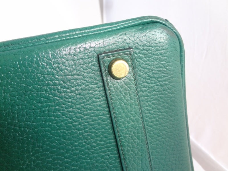 Authentic Hermès Birkin 35 Vache Ardennes Vert Foret 1