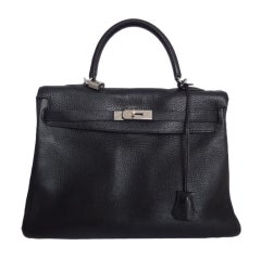 Hermes Kelly 35 Taurillon Clemence Black