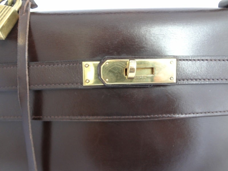 Hermes Kelly 32 handbag brown box 2