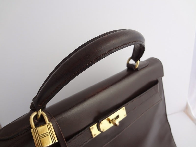 Hermes Kelly 32 handbag brown box 4
