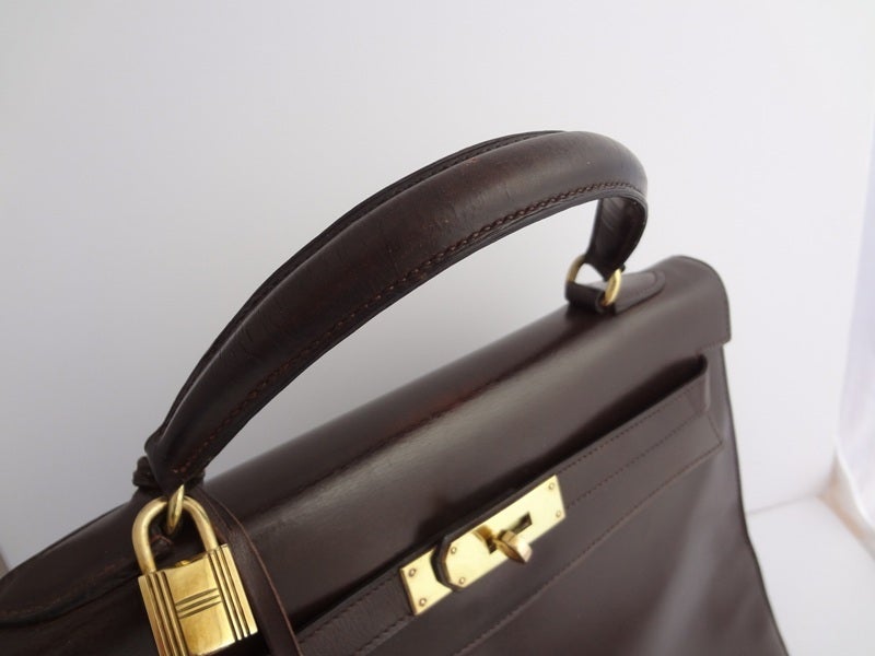 Hermes Kelly 32 handbag brown box 6