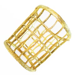 Gold basket cuff-bracelet, circa 1960s