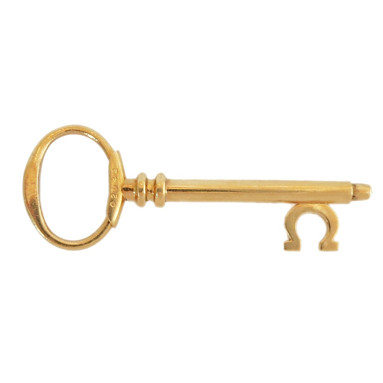 Whimsical gold key ring, Cartier For Sale