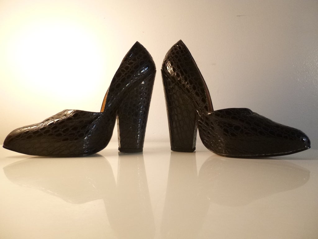 Fabulous Vivienne Westwood High Leather Platform Heels SZ 37 1/2 For Sale 1