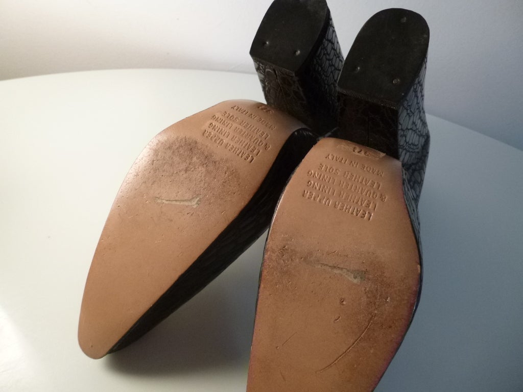 Fabulous Vivienne Westwood High Leather Platform Heels SZ 37 1/2 For Sale 2