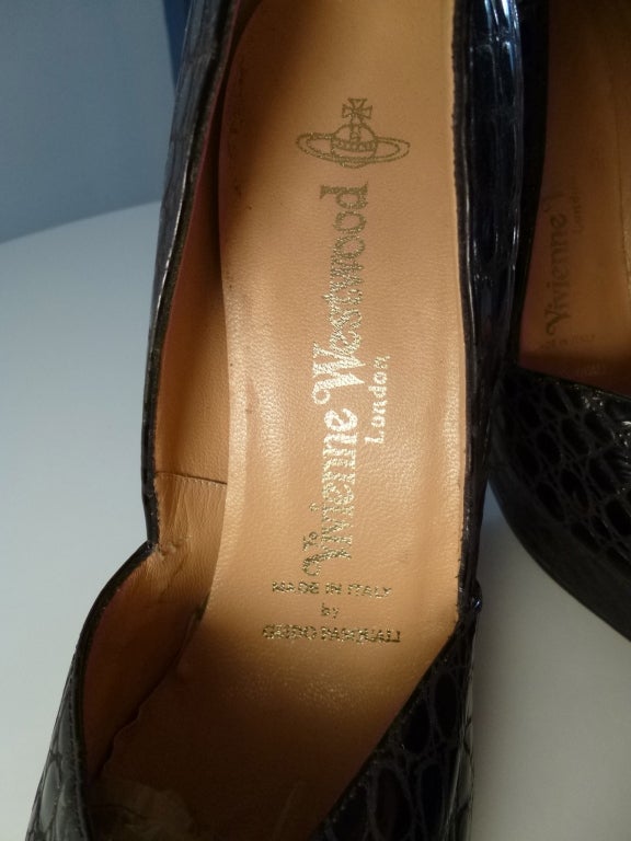 Fabulous Vivienne Westwood High Leather Platform Heels SZ 37 1/2 For Sale 3