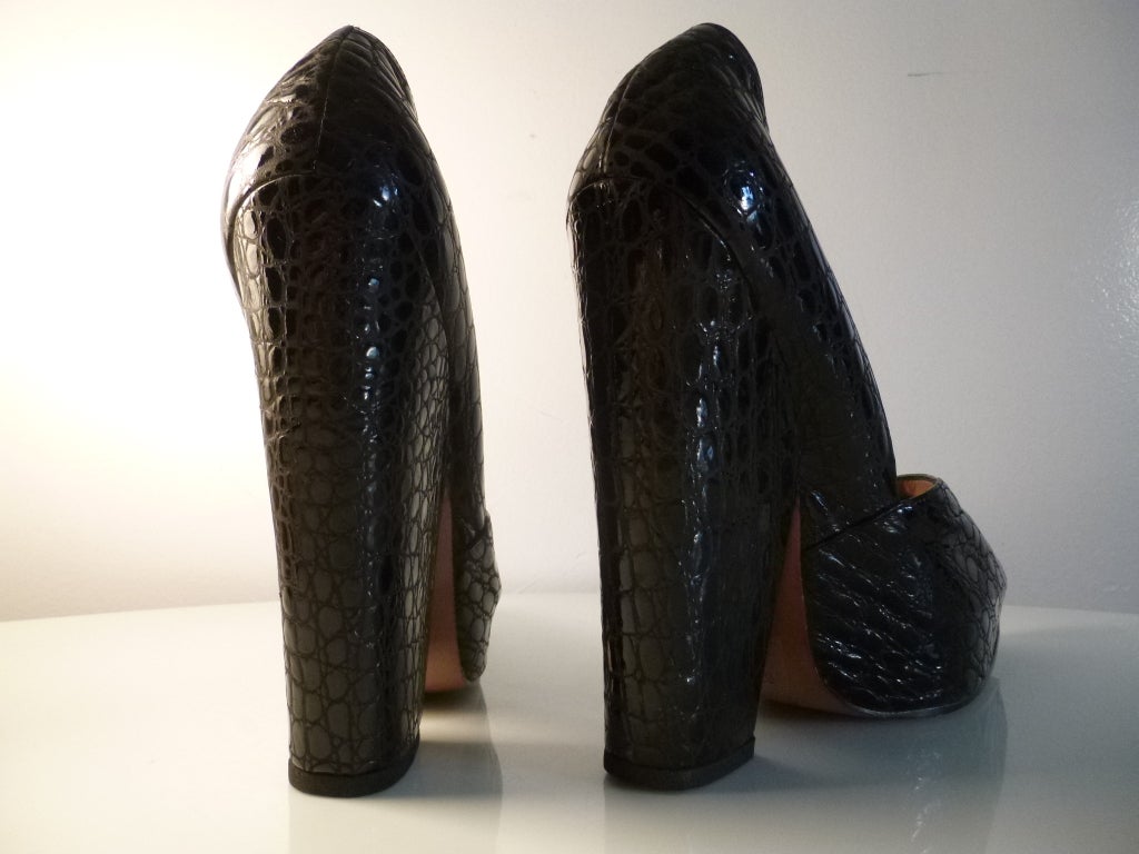 Fabulous Vivienne Westwood High Leather Platform Heels SZ 37 1/2 For Sale 4