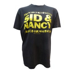 Sid And Nancy 1986 Alex Cox Film Vintage Tee Shirt Sid Vicious