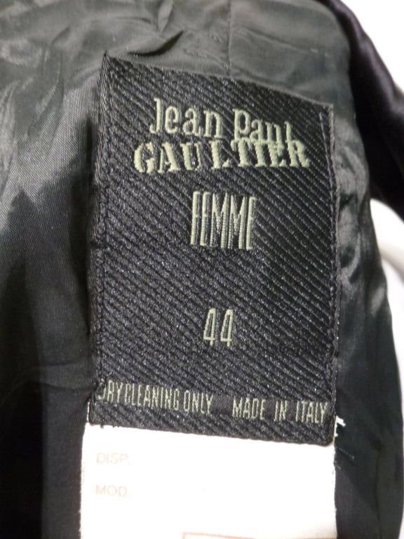 Jean Paul Gaultier 80s Bondage-Inspired Tuxedo Jacket For Sale 3