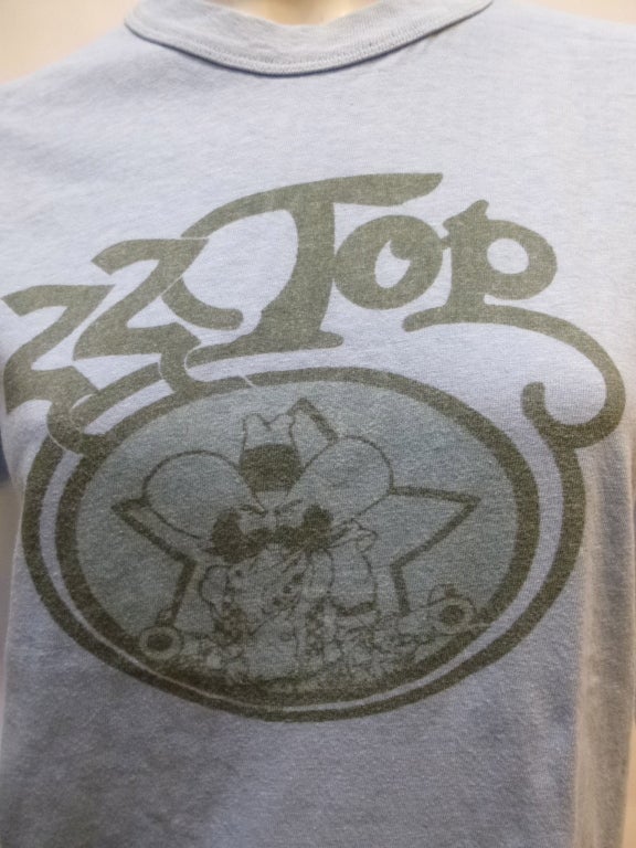 Women's or Men's Vintage Early 1970s ZZ Top Tee Shirt For Sale