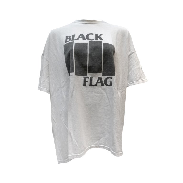 Vintage 1985 Black Flag Logo Tee Shirt SST Records 1980s For Sale