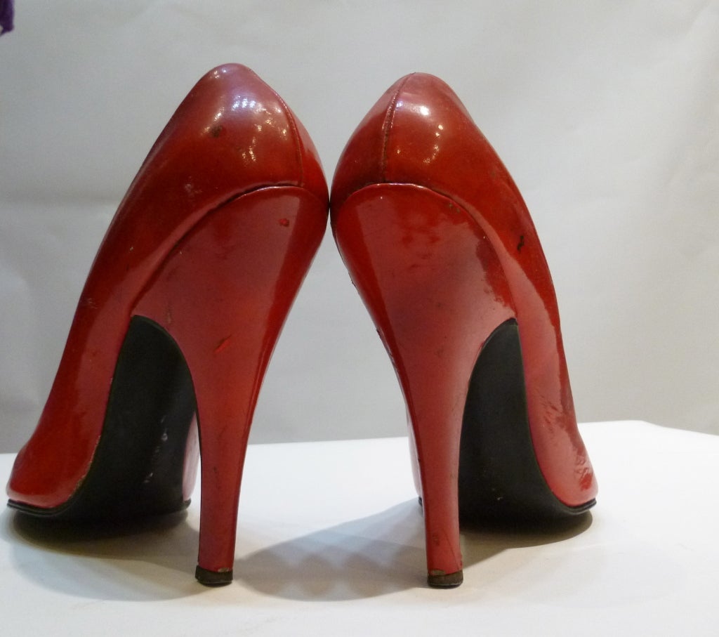 Vintage 1970s Vivienne Westwood SEX Red Patent Leather Pumps For Sale ...