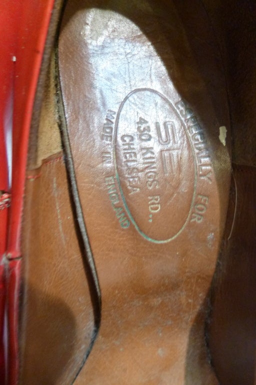Vintage 1970s Vivienne Westwood SEX Red Patent Leather Pumps For Sale 1
