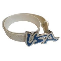 Vintage Stephen Sprouse Plastic & Enamel "USA" Belt 2002 Target