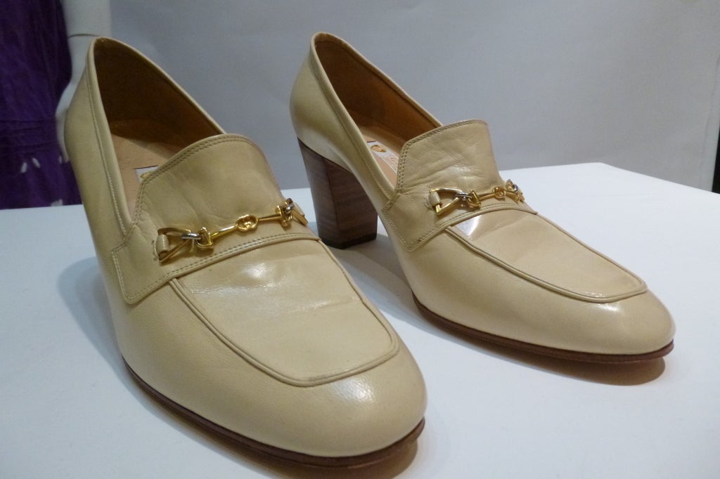 gucci loafers heel