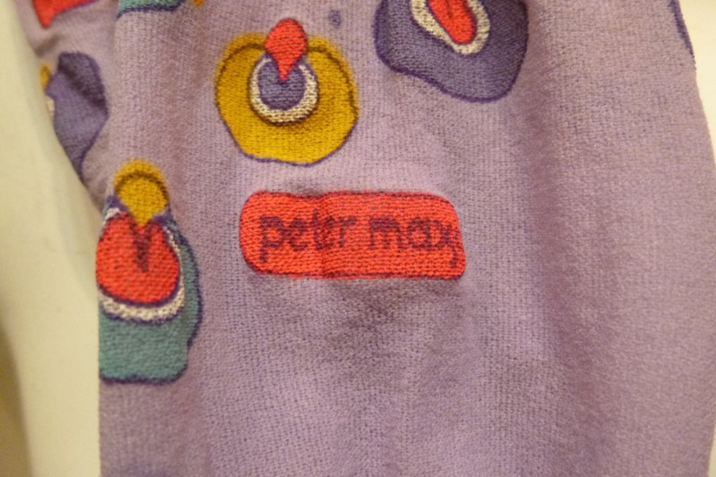 1960s Vintage Peter Max Floral Print Tights Hosiery For Sale 1