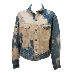 Vintage 1960s Lee Denim Jacket with 1980s Heavy Metal Graffiti