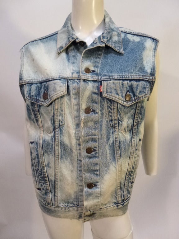 Vintage Hand-Customized Levis 1960s Denim Jacket Graffiti