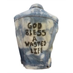 Vintage Hand-Customized Levis 1960s Denim Jacket Graffiti