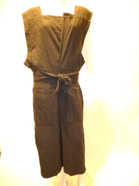 Issey Miyake Plantation Long Belted Cotton Dress