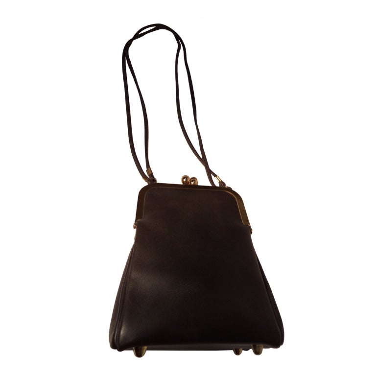 Vintage Deadstock Bonnie Cashin For Coach Leather Handbag 1968 Coty Award For Sale