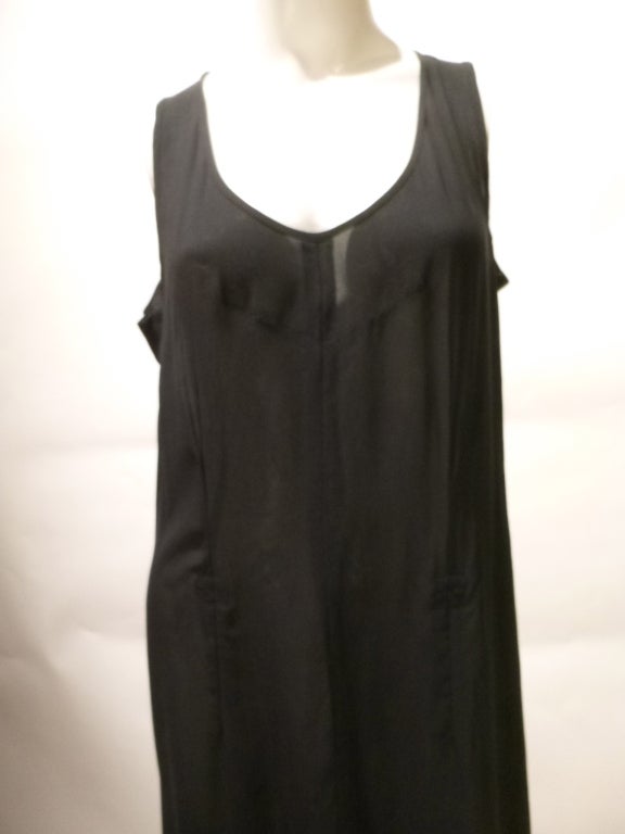 Women's Beautiful Abstract Ann Demeulemeester Silk and Rayon Maxi Dress For Sale